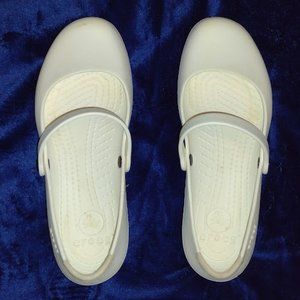 Crocs White Mary Janes 8W